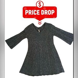 Free People Chunky Cable Knit Bell Sleeves Sweater Dress Size Medium